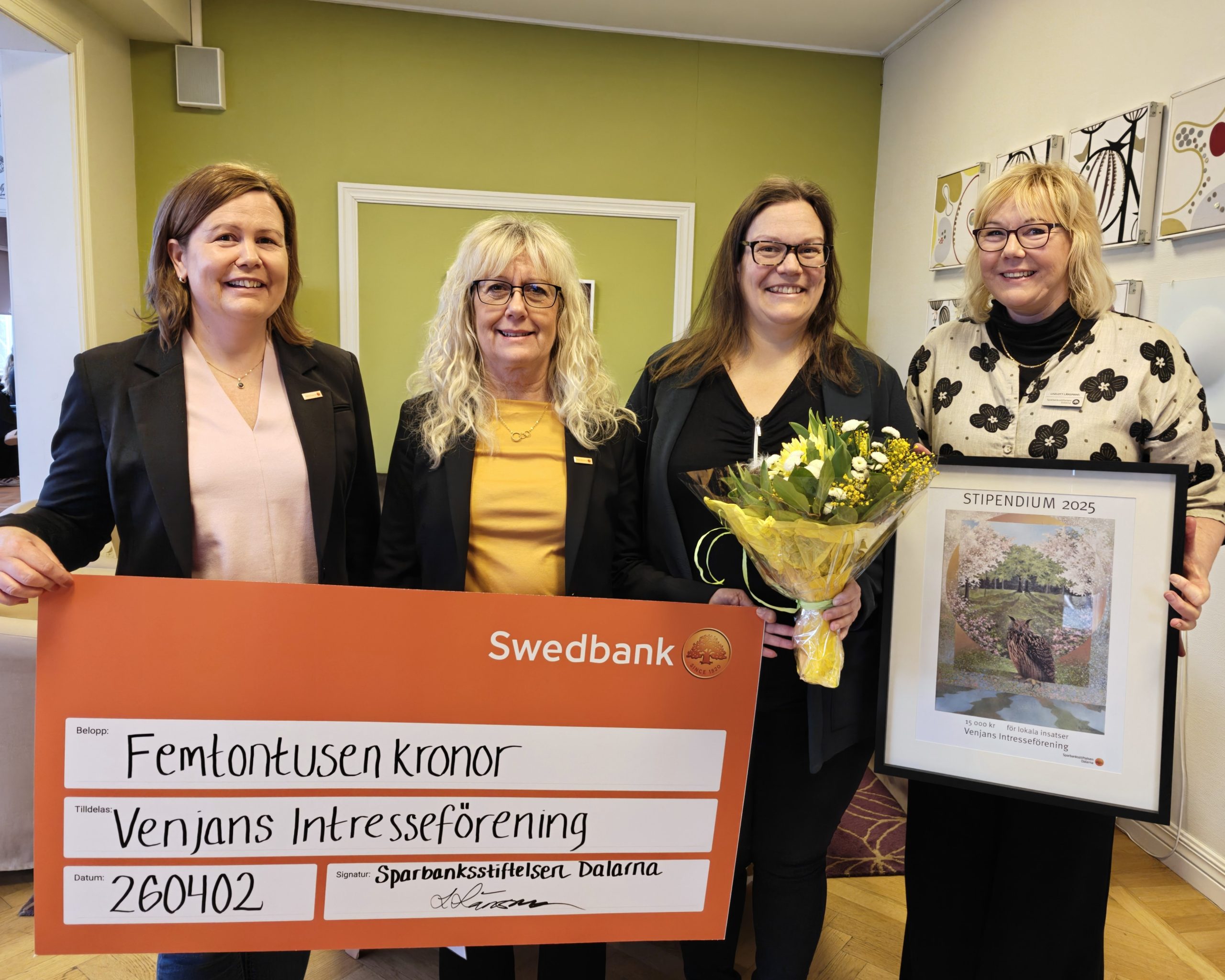 Prischeck, Sparbanksstiftelsen, Swedbank